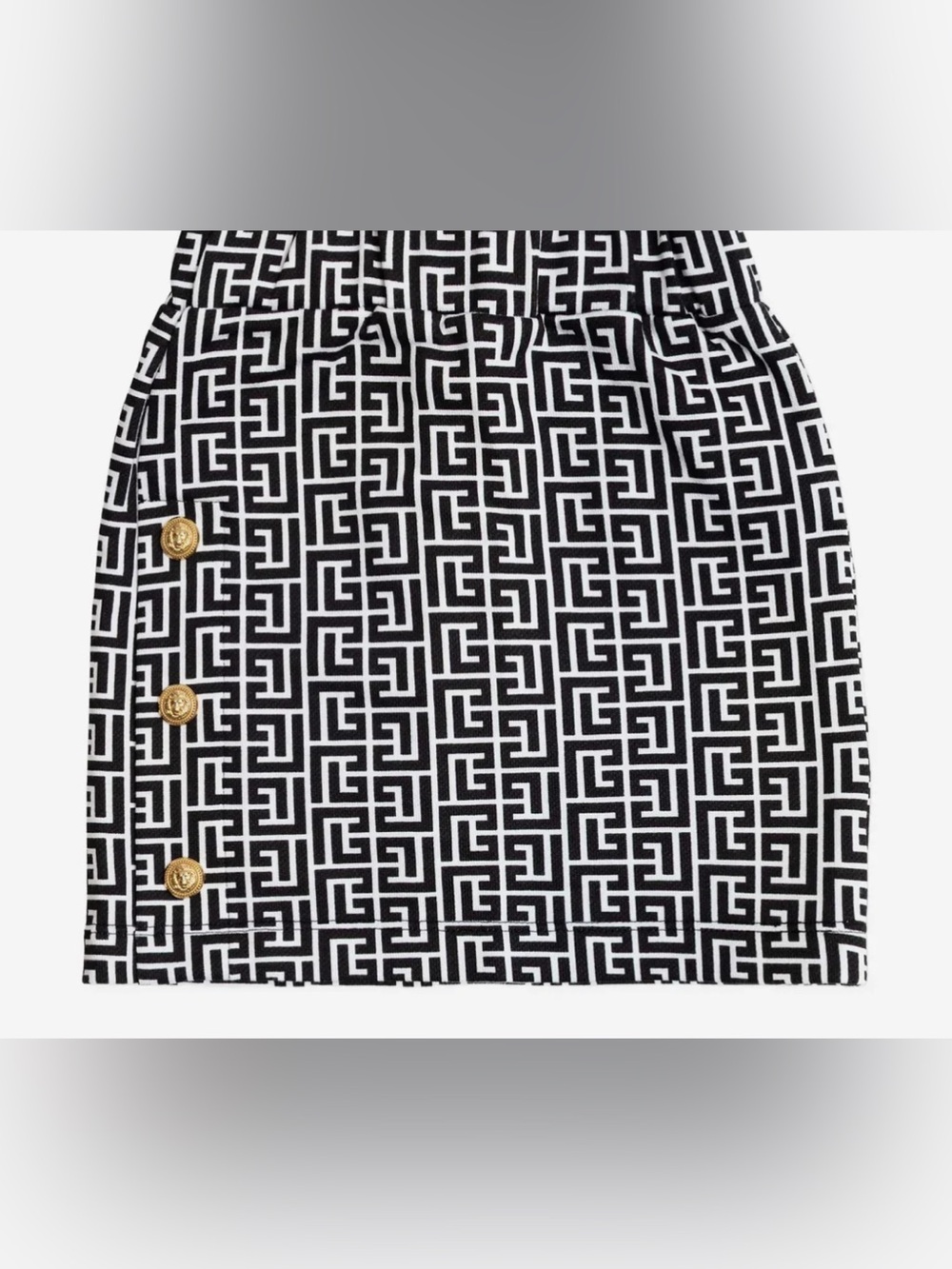 BALMAIN
Girls Monogram Logo Skirt in Black